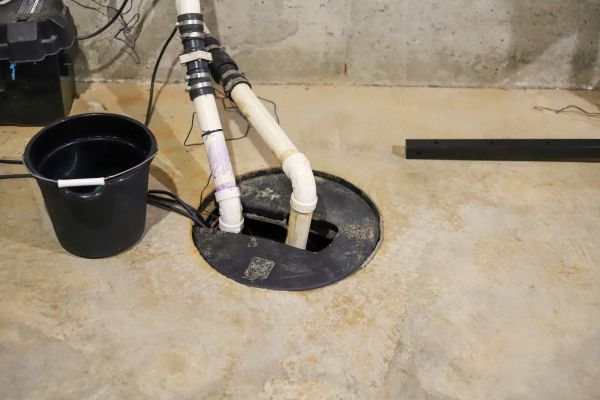 Interior Basement Drainage in Summerville